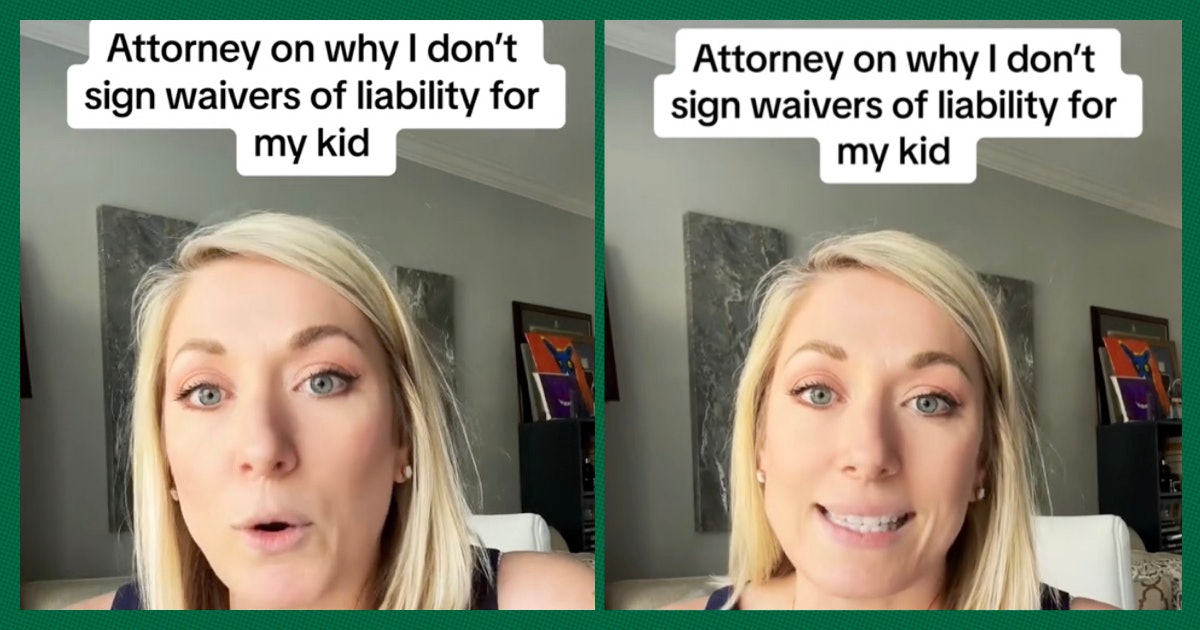 Lawyer Mom Explains She Never Signs Liability Waivers For Her Kids