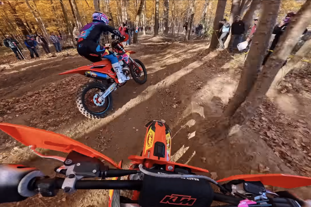 Watch: Jeff Walker Battles Marvin Musquin and Phil Nicoletti at Ironman GNCC